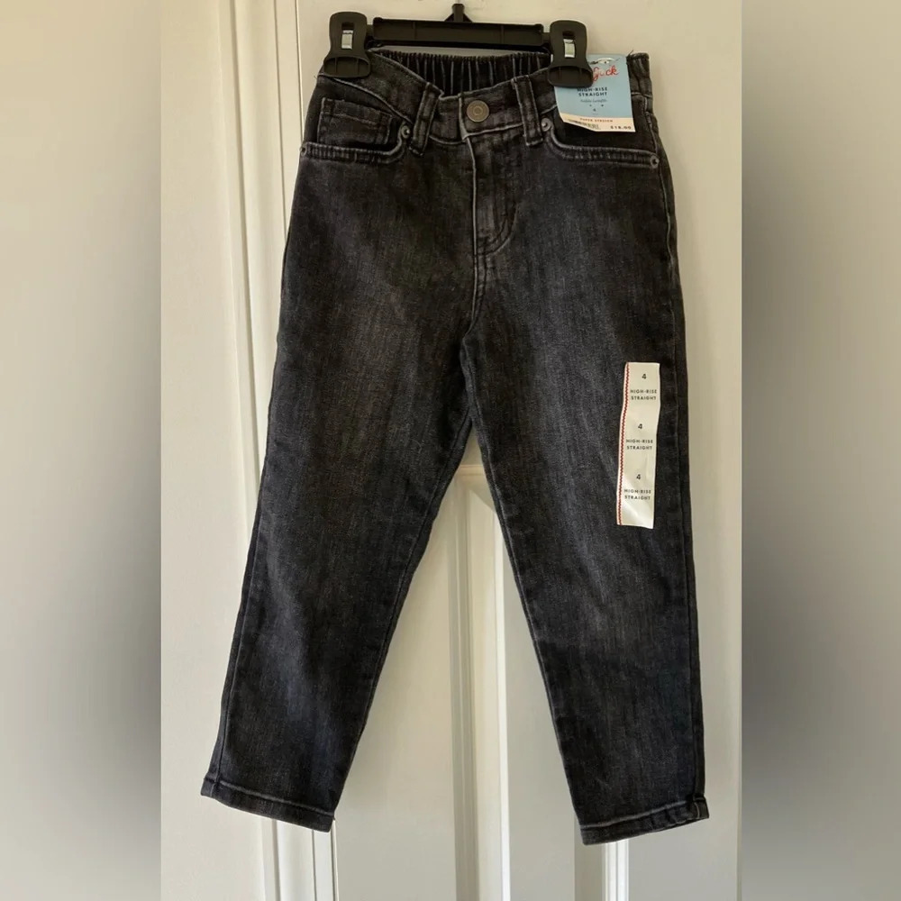 🐱 Cat & Jack Girl’s High-Rise Ankle Length Super Stretch Black Jeans (4)